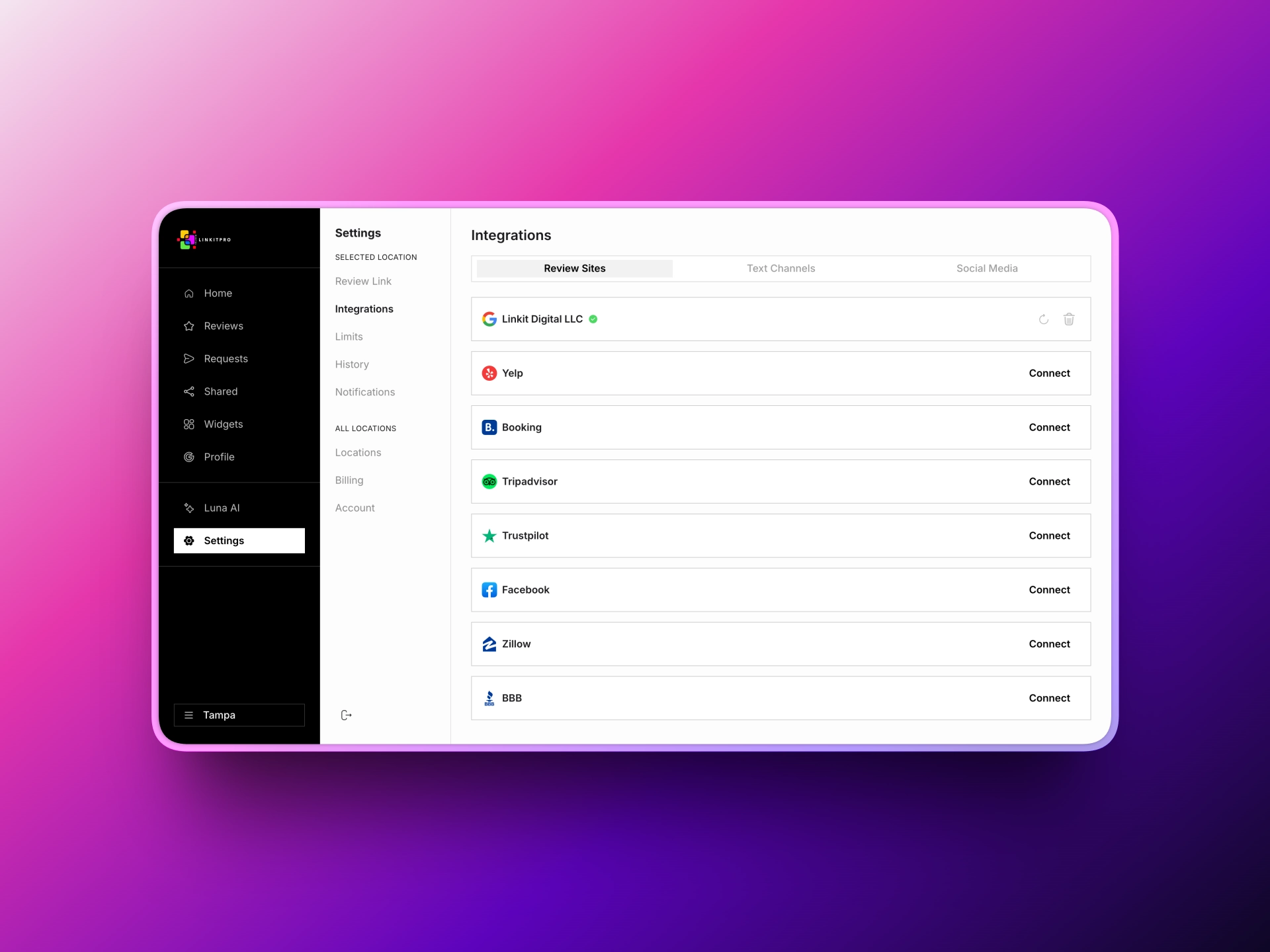 LinkitPro Review Intergrations